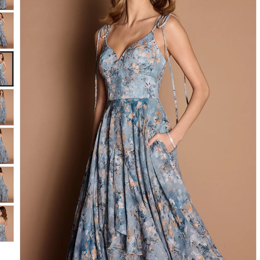 Azazie Atelier HARMONY POWDER BLUE MAXI DRESS - Picture 3 of 15